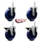 Service Caster 5 Inch Solid Polyurethane Wheel Swivel 58 Inch Threaded Stem Caster Set 2 Brakes SCC SCC-TS20S514-SPUS-58212-2-PLB-2 - alternate 3